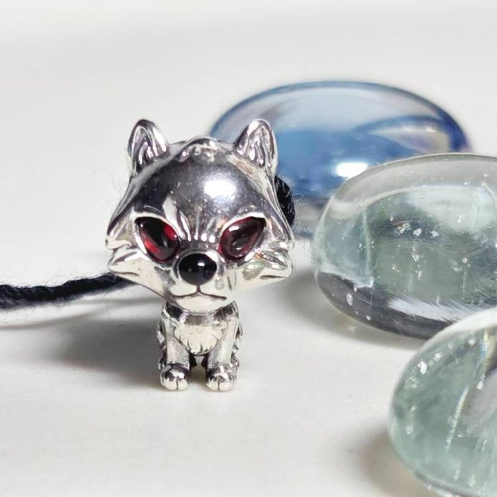 Authentic Pandora Game of Thrones Ghost Direwolf Charm Sterling Silver Bead